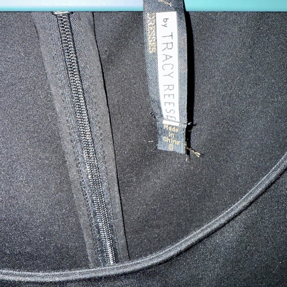 15. Tracy Reese Black Dress with Textured Detail - Picture 2 of 4